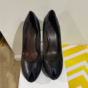 Modern Vintage BRAND - BLK Peep Toe Leather Heels - NWOT - 7.5